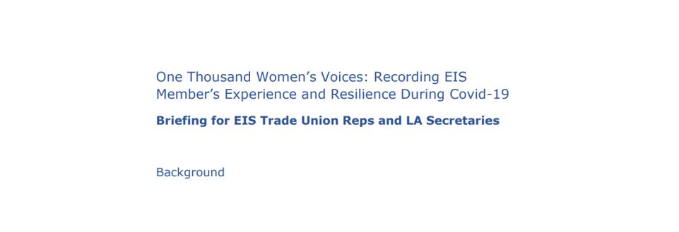 Briefing for EIS Trade Union Reps and LA Secretaries